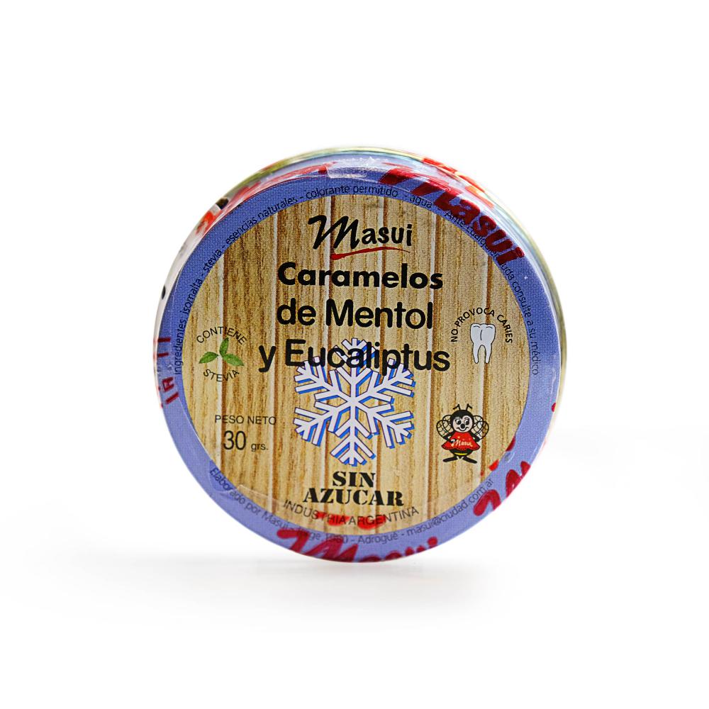 Masui Caramelos de Mentol y Eucaliptus Sin Azúcar - 30gr